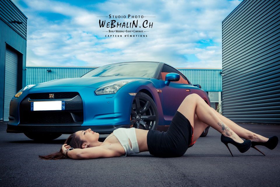 Post - Bluezilla Nissan GTR - Model Noemie - Thonon - Annecy